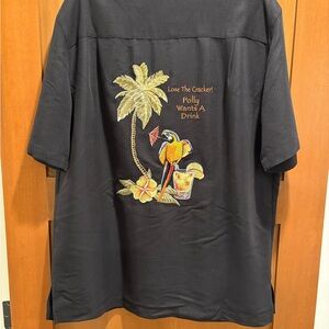 Weekenders embroidered Black Casual Button Down Shirt